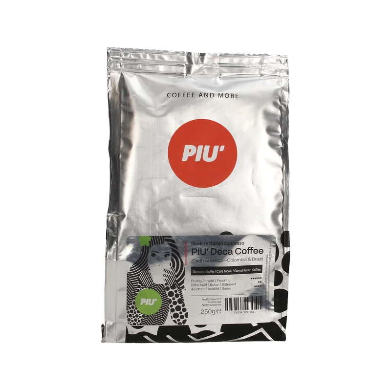 Caffè PIU' Deca machinato 250 gr