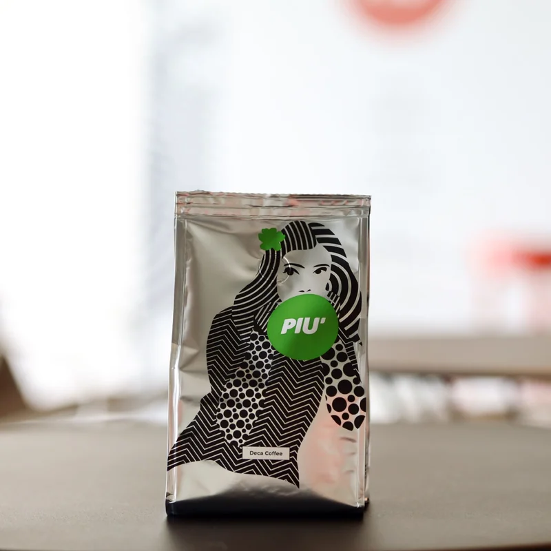 Caffè PIU' Deca en grains 250 gr